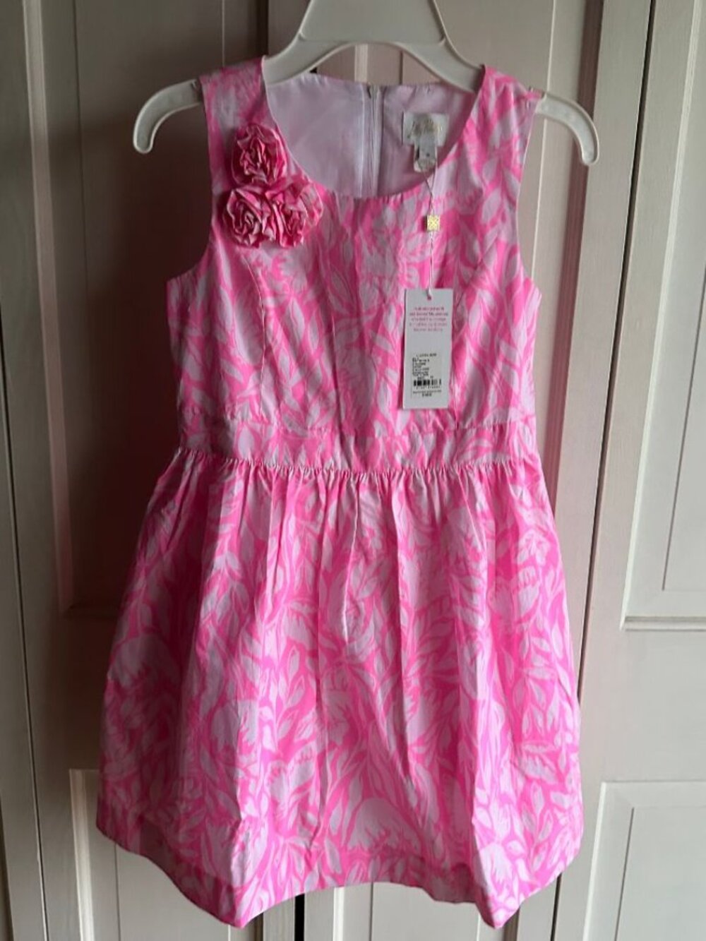 NWT $118 Lilly Pulitzer Girl's Suni Dress Rousseau Pink Tulip To Tango Size 10